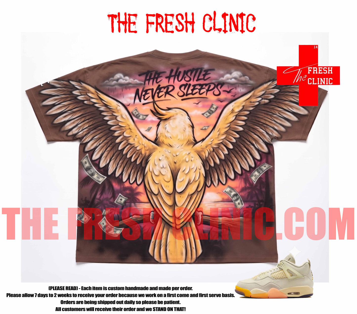 Jordan 4 Birds of Paradise - Another day in paradise Oversized boxy tee