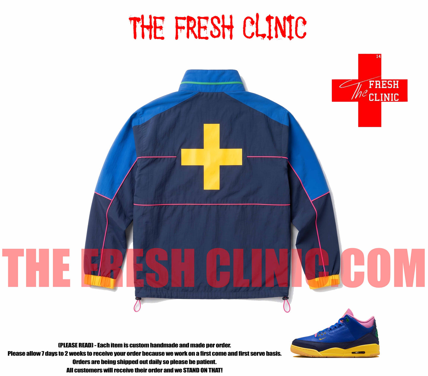 Jordan 3 Brazil Custom Windbreaker Jacket