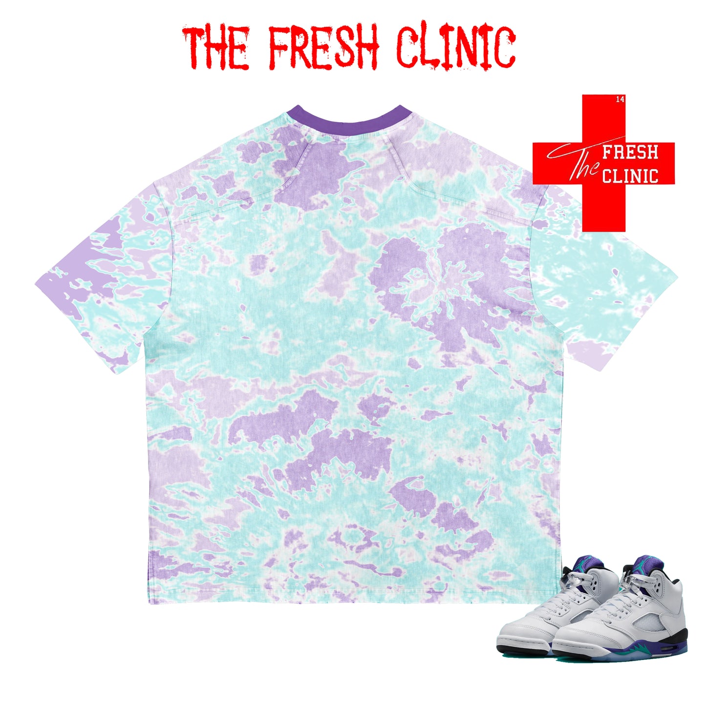 Jordan 5 Grape - Make America Fresh Again - Oversized Boxy Tee