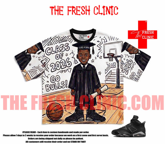 Jordan 6 Cap & Gown (Graduation Day) Custom Tee