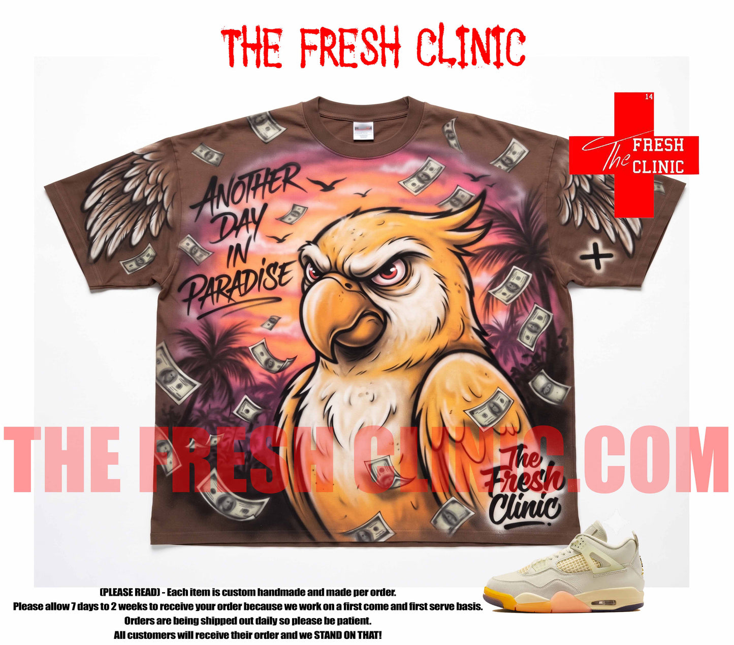 Jordan 4 Birds of Paradise - Another day in paradise Oversized boxy tee