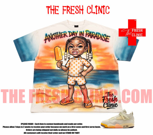 Jordan 4 Birds of Paradise - The Fresh Clinic Beach Club Oversized boxy tee