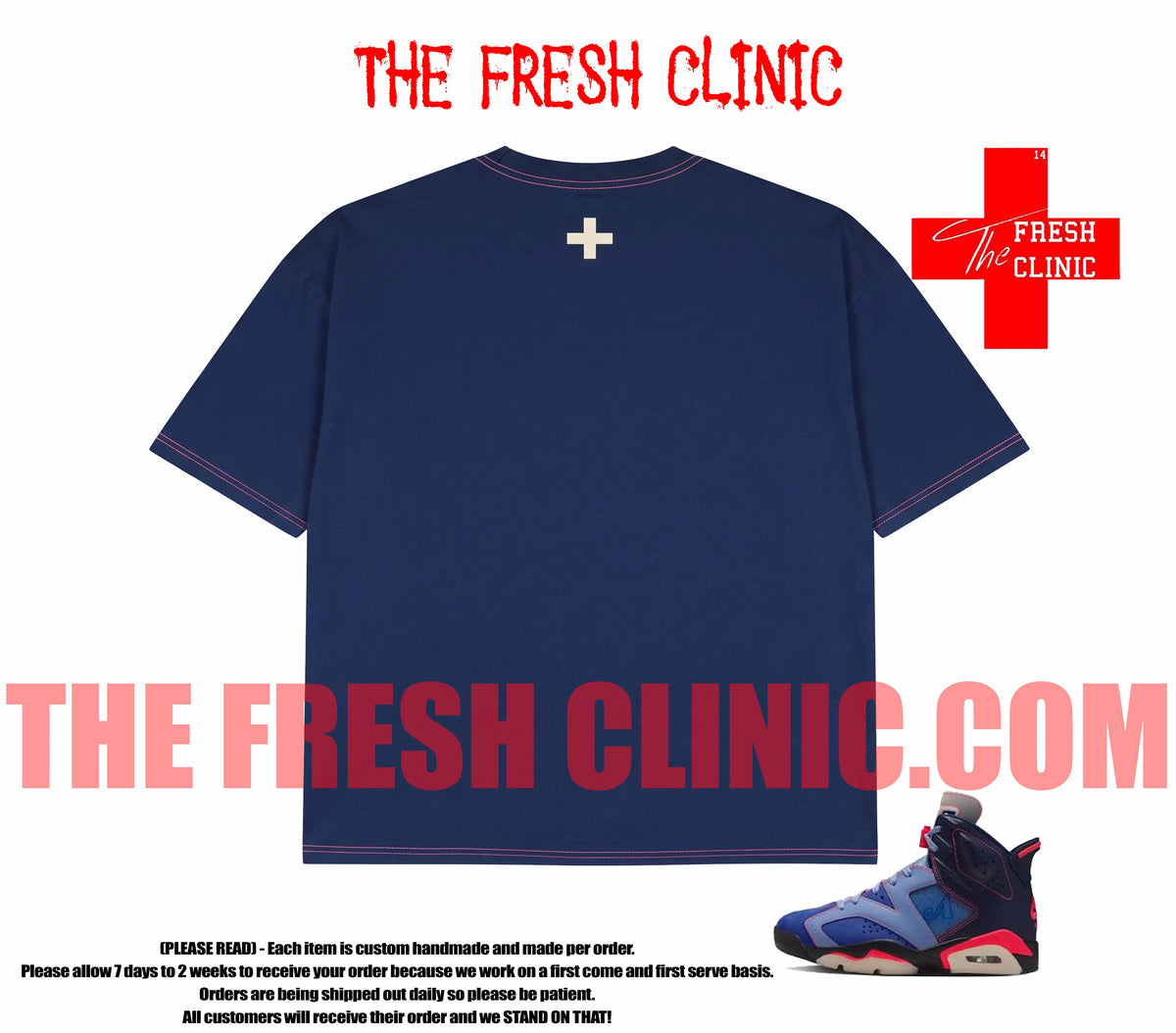 Jordan 6 Awake NYC Blueberry - NEW YORK - Boxy Oversized Tee (Copy)