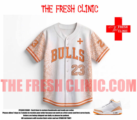 Jordan 3 Orange Citrus Custom Baseball Jersey