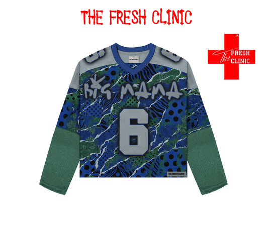 Big MAMA - Hockey Jersey - Blue/Green
