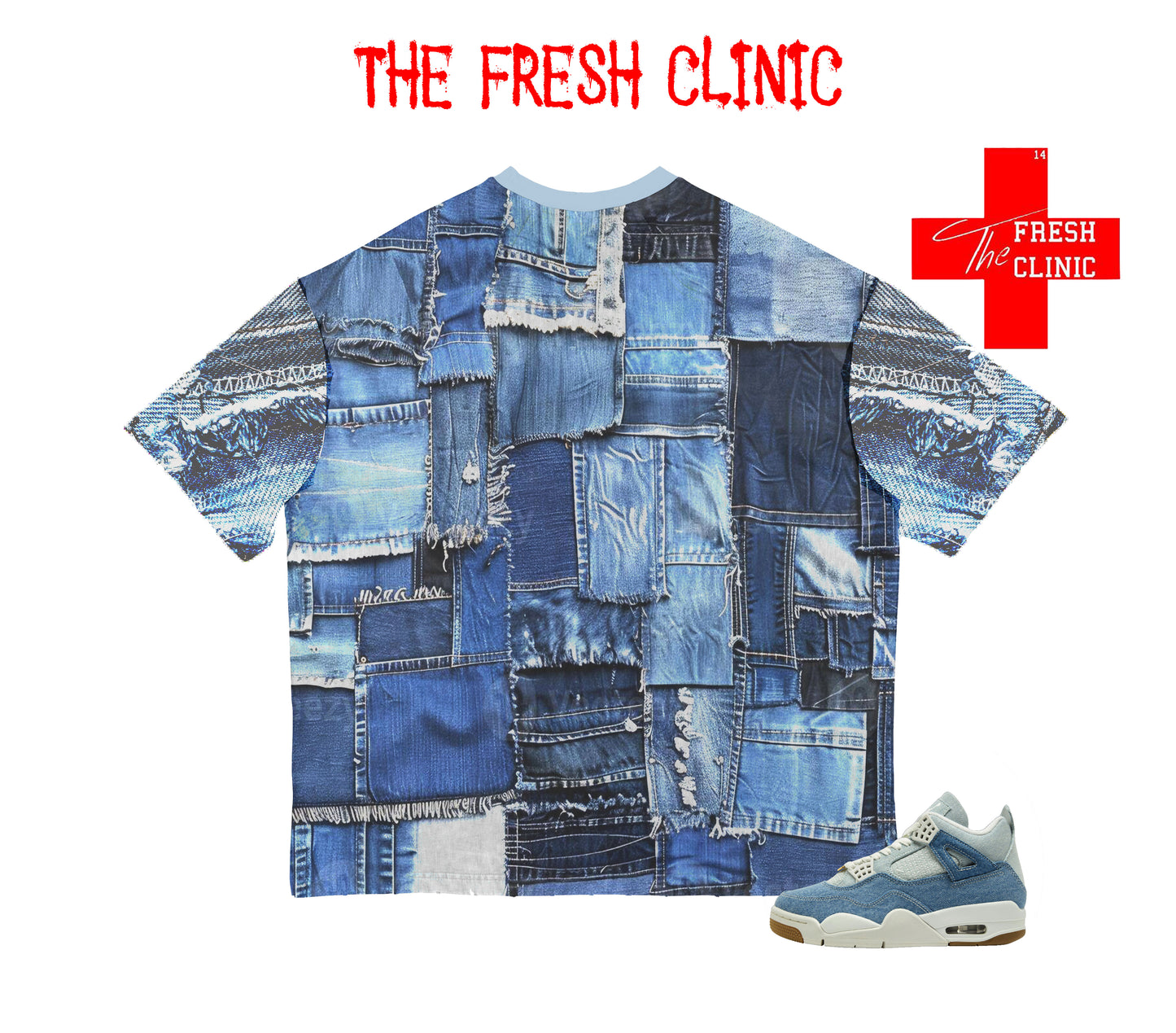 Jordan 4 Denim - Brokey Baby - Oversized Boxy Tee
