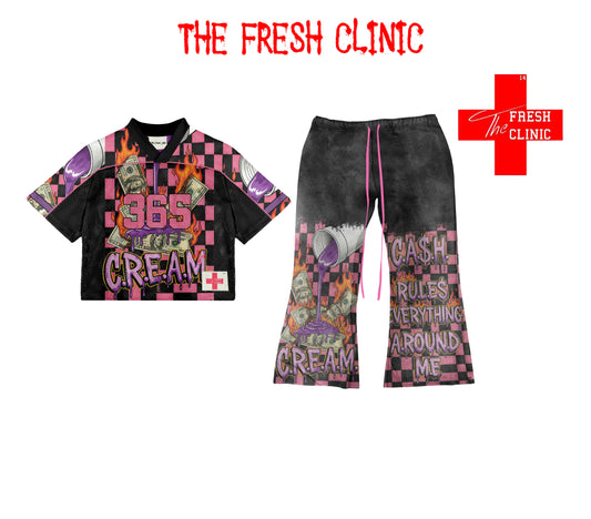C.R.E.A.M. 365 - Football Jersey & Flared Sweatpants Custom Outfit