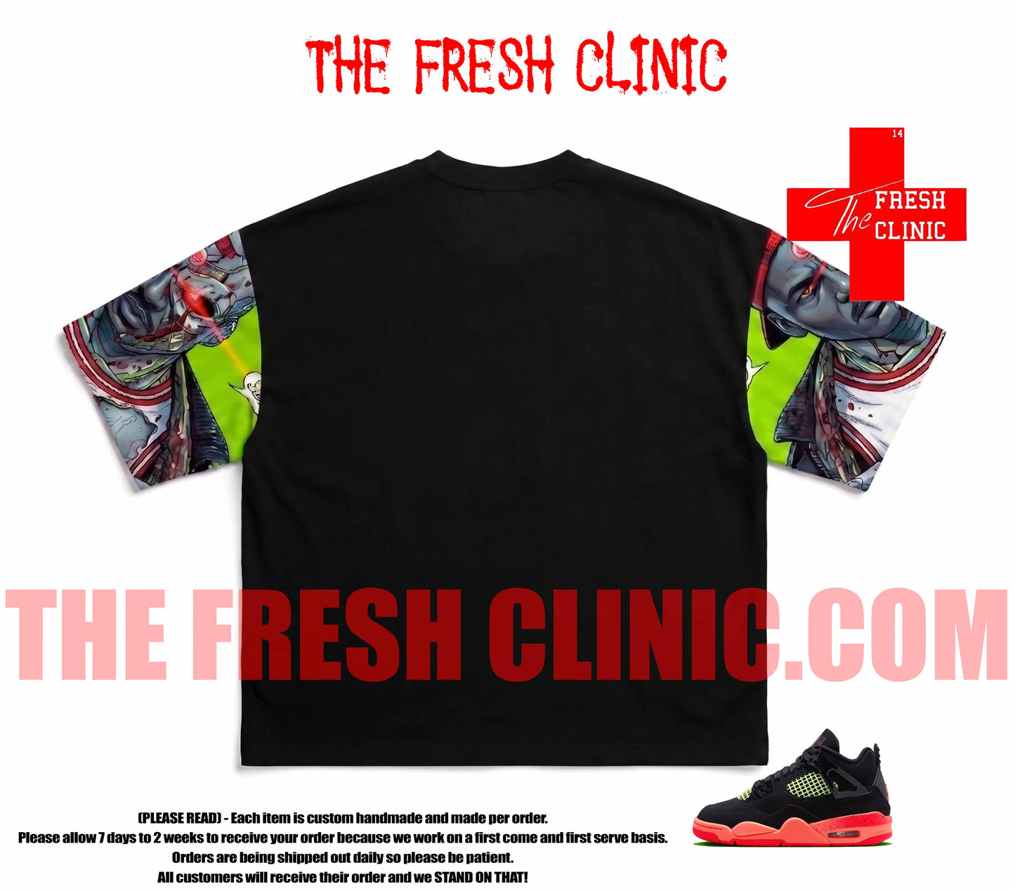 Jordan 4 Infared (Cyborg Wars) Custom Tee