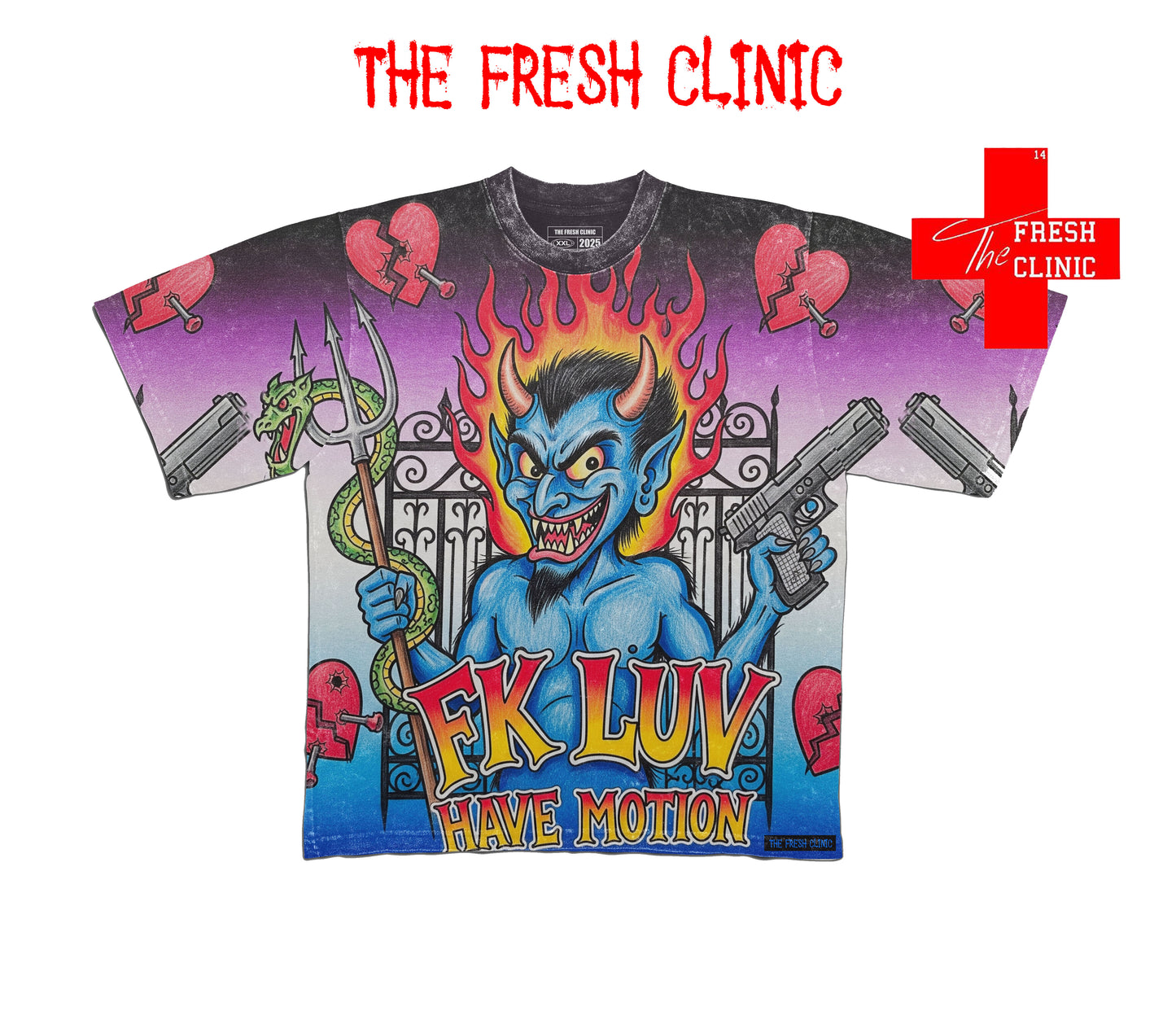 FK LUV HAVE MOTION - Oversized Boxy Tee