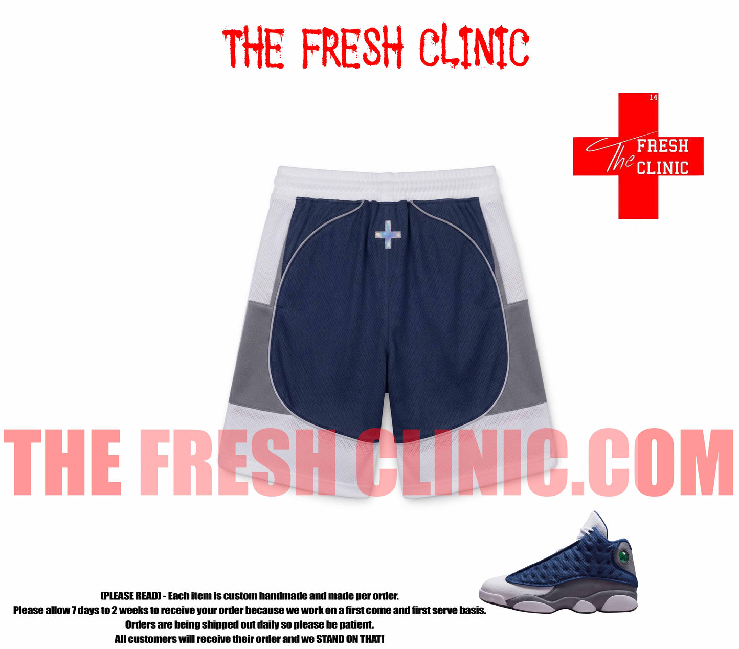 Jordan 13 Flint - FLINT - Custom basketball shorts
