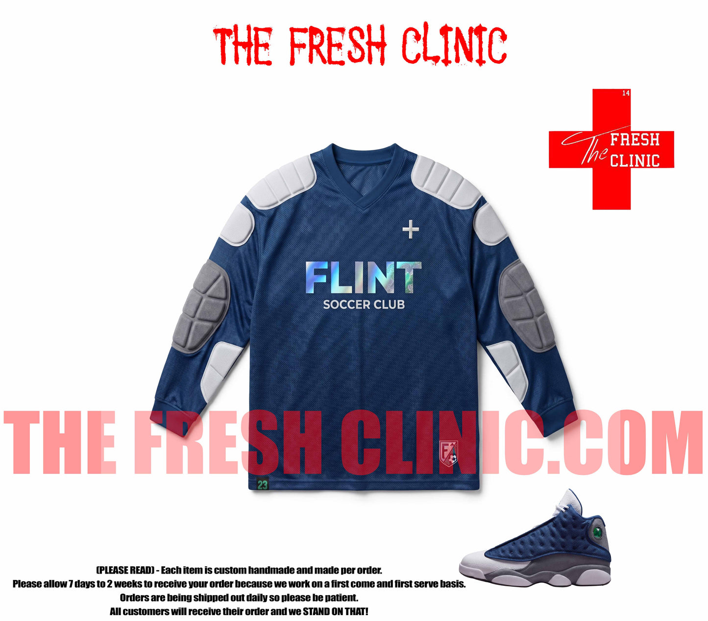 Jordan 13 Flint - Untamed Ambitions - Soccer Club Goalie Jersey