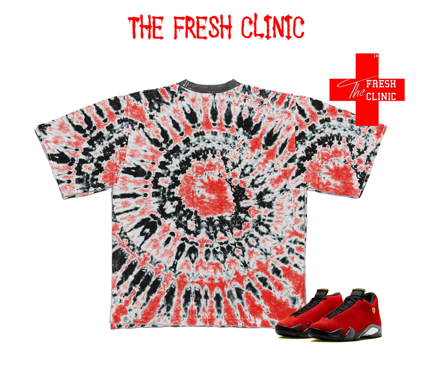 Jordan 14 Ferrari - Freaknik 96'- Oversized Boxy Tee