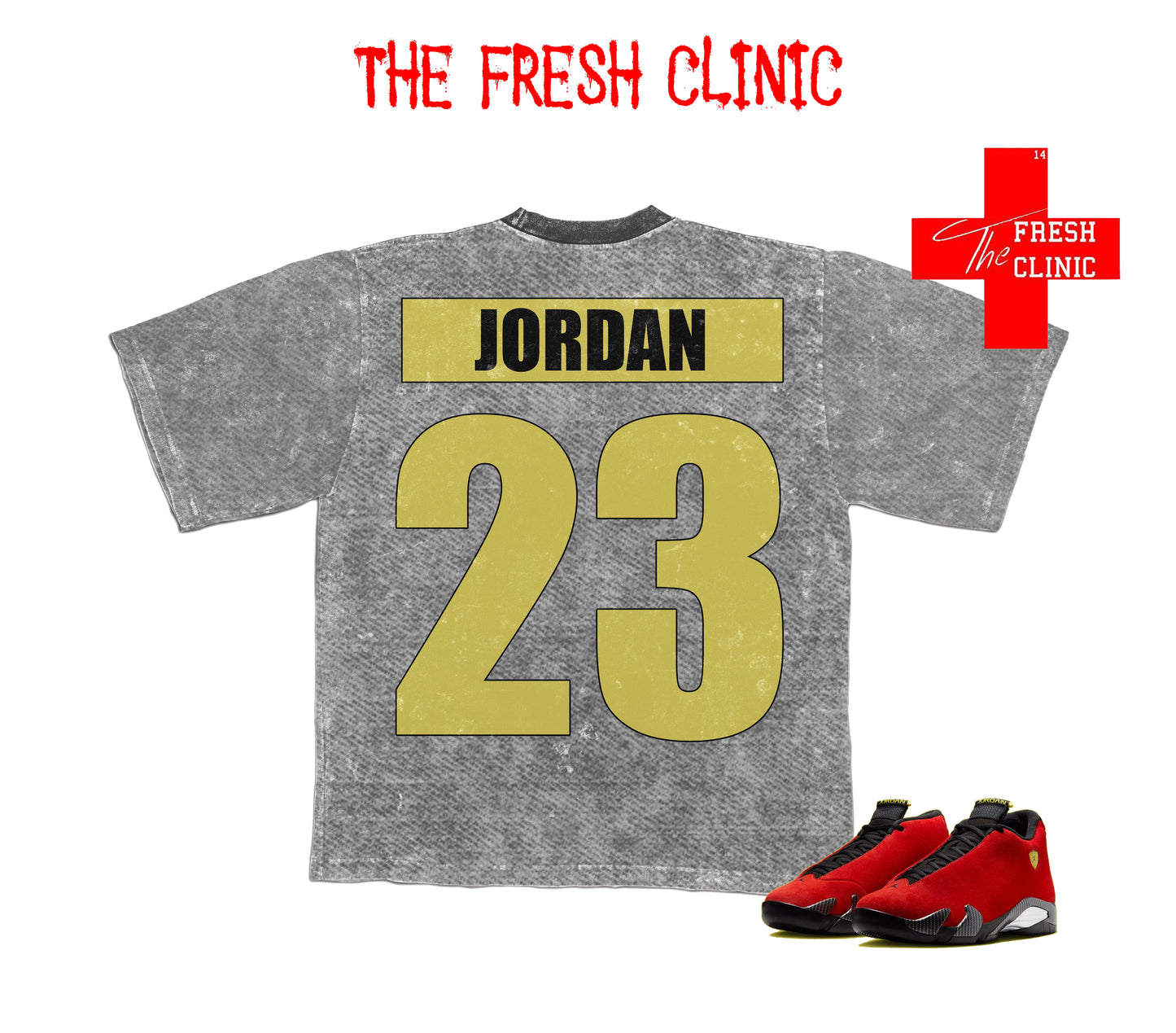 Jordan 14 Ferrari - GET OFF MY LINE - Oversized Boxy Tee