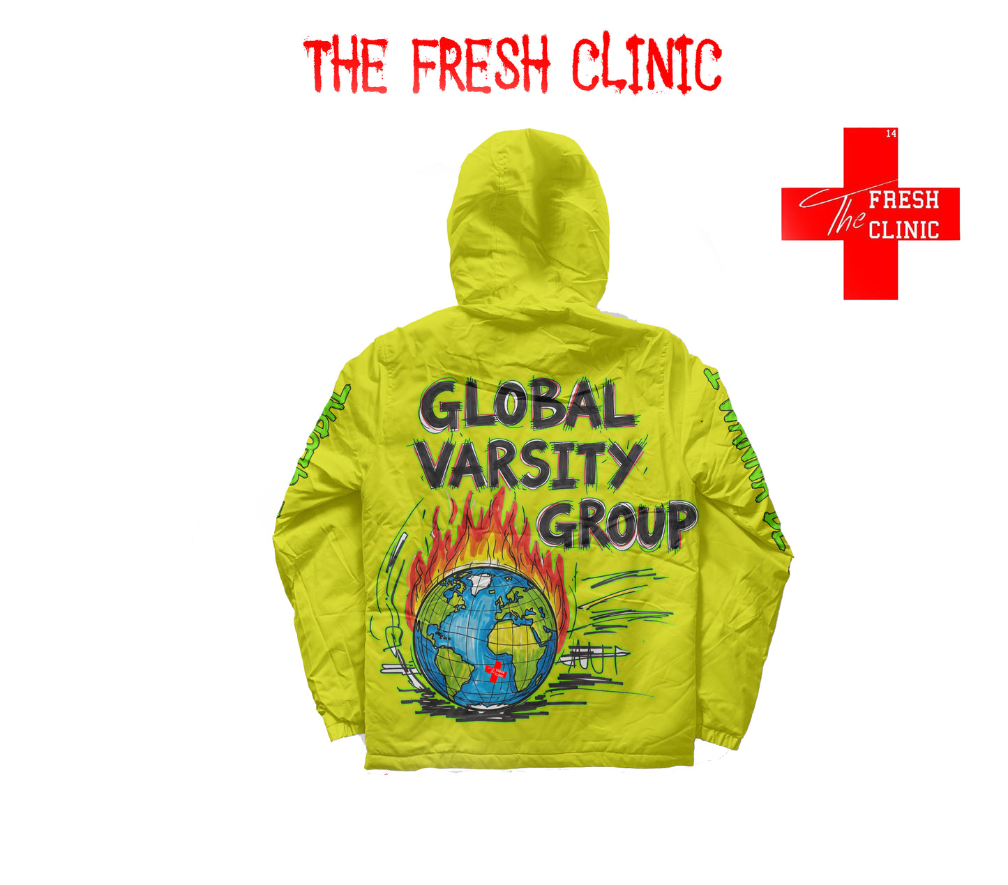 I WANNA BE GLOBAL (YELLOW) - Windbreaker Jacket