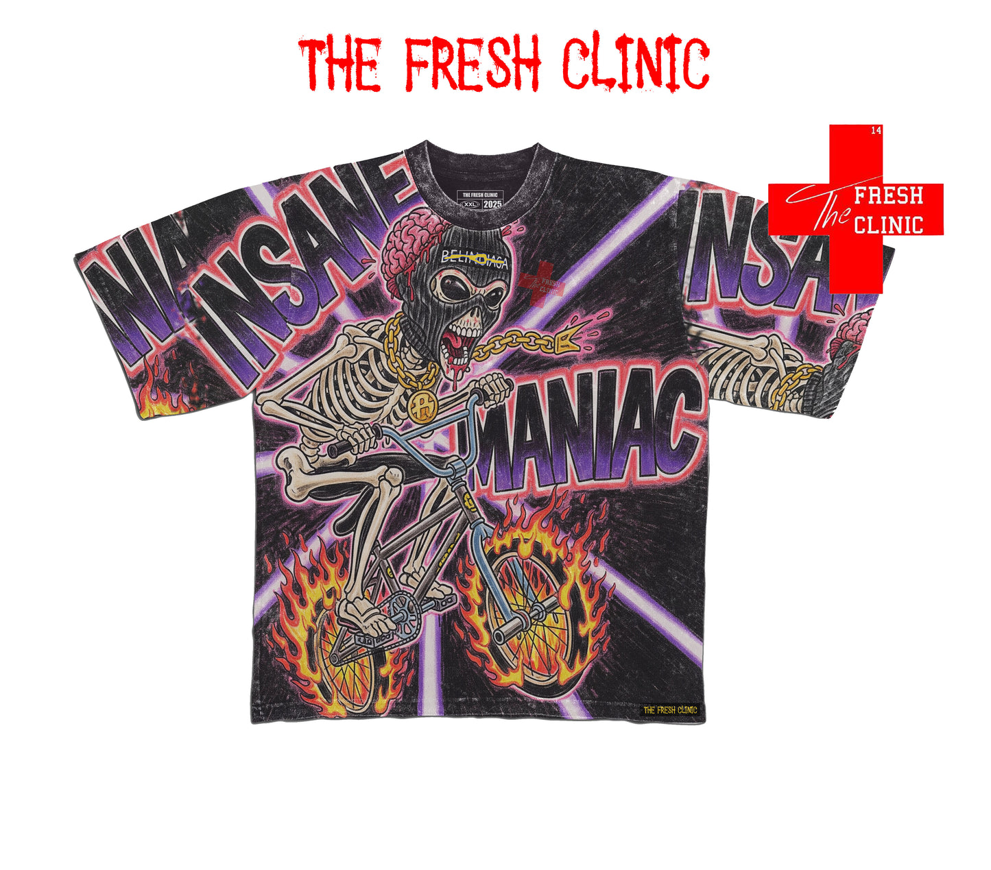 INSANE MANIAC - Oversized Boxy Tee