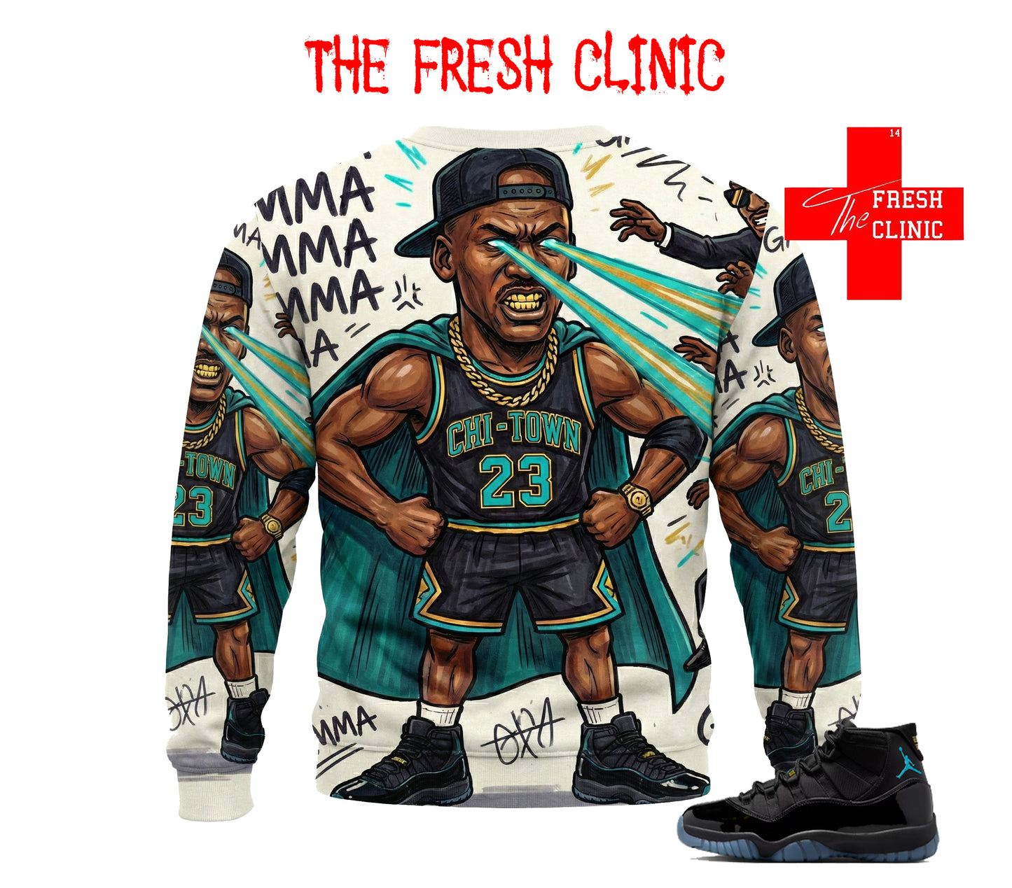 JORDAN 11 - Gamma Lords- sweatshirt (OFF WHITE)