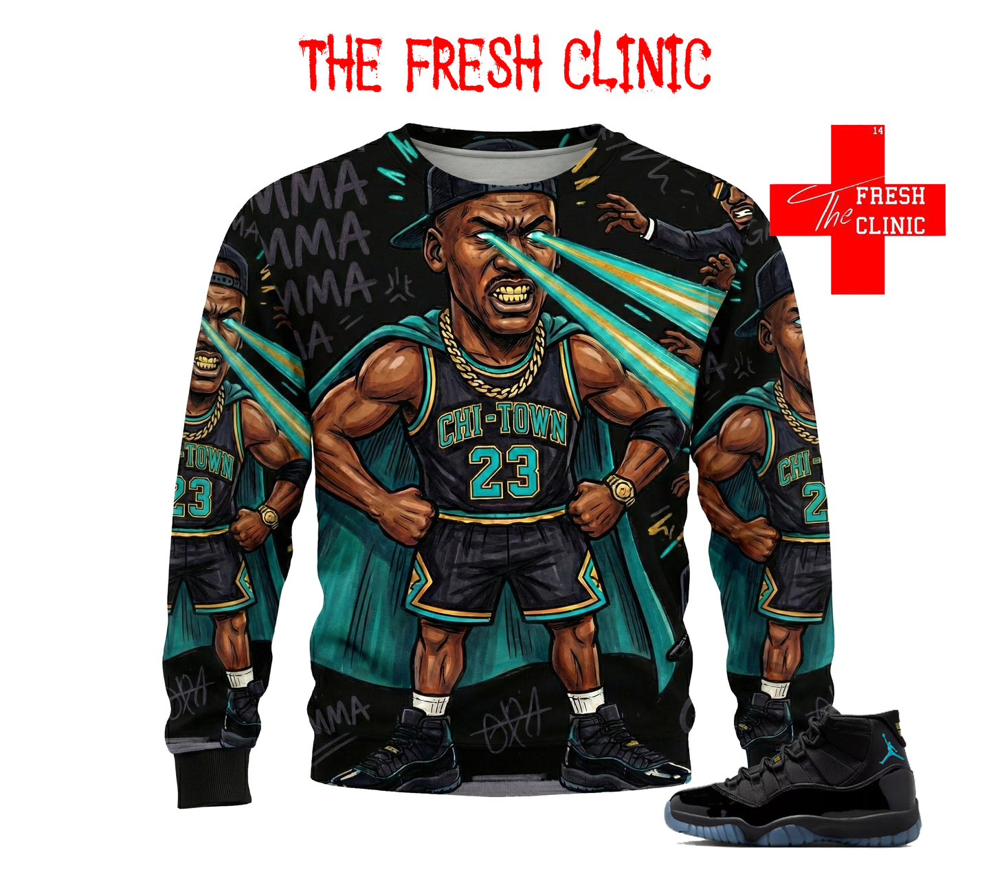 JORDAN 11 - Gamma Lords- sweatshirt (BLACK)