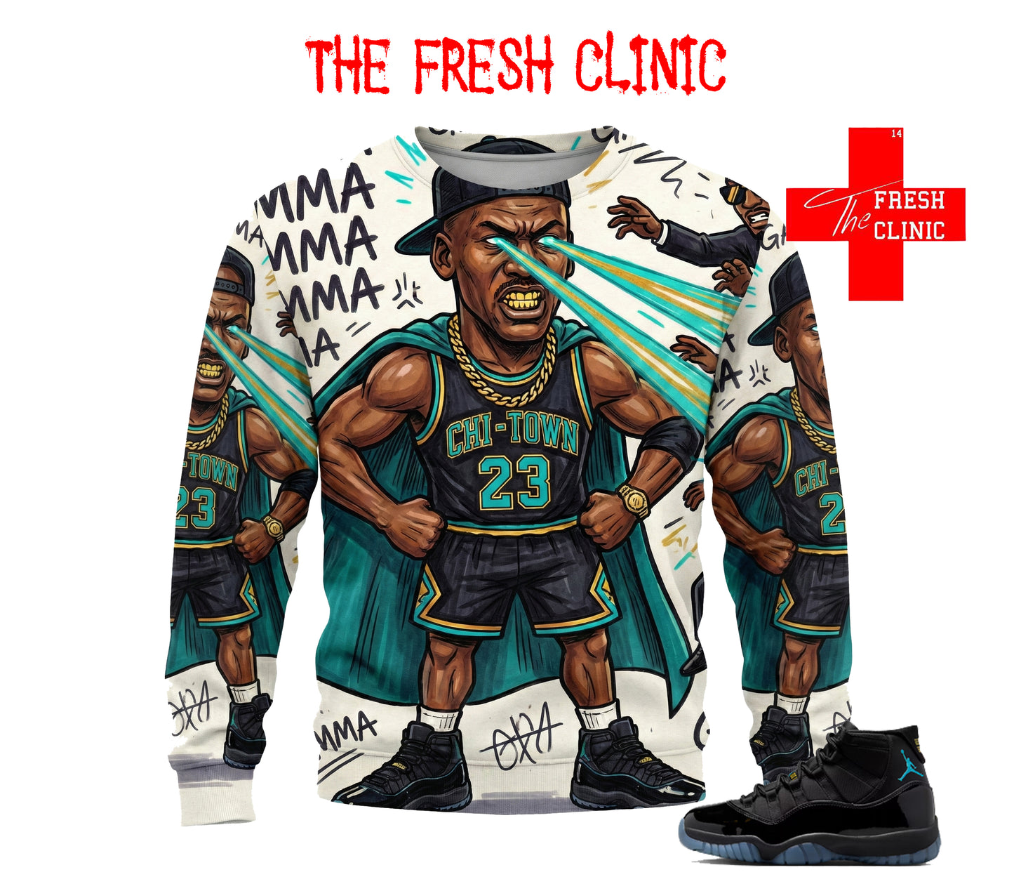 JORDAN 11 - Gamma Lords- sweatshirt (OFF WHITE)