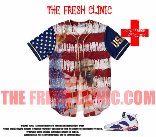 Jordan 7 Olympic (Champion) - Baseball Jersey