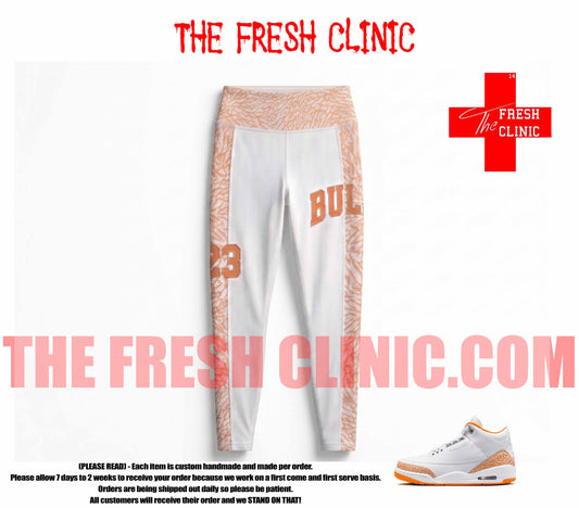 Jordan 3 Orange Citrus Custom Leggings