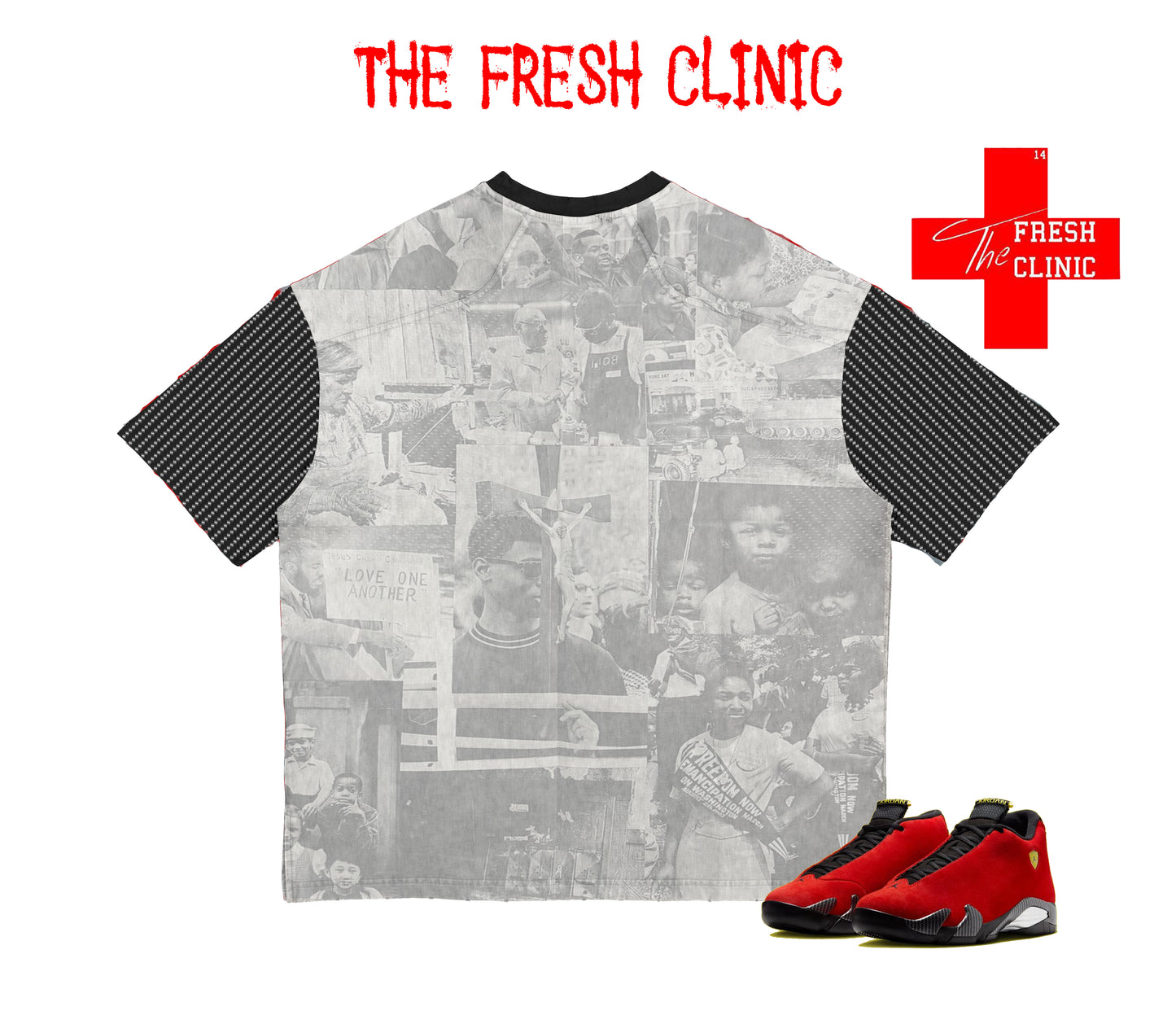 Jordan 14 Ferrari - Fresh Lives Matter - Oversized Boxy Tee