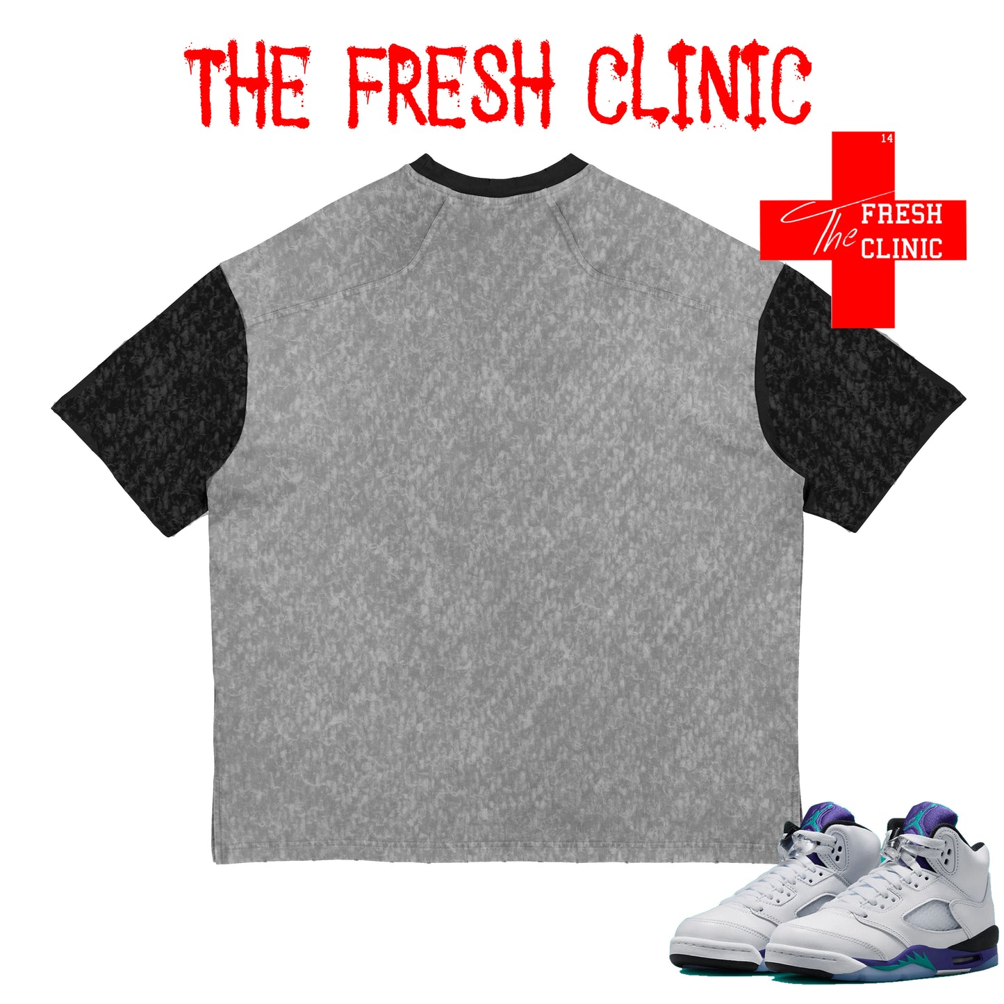 Jordan 5 Grape - Motion Goals - Oversized Boxy Tee