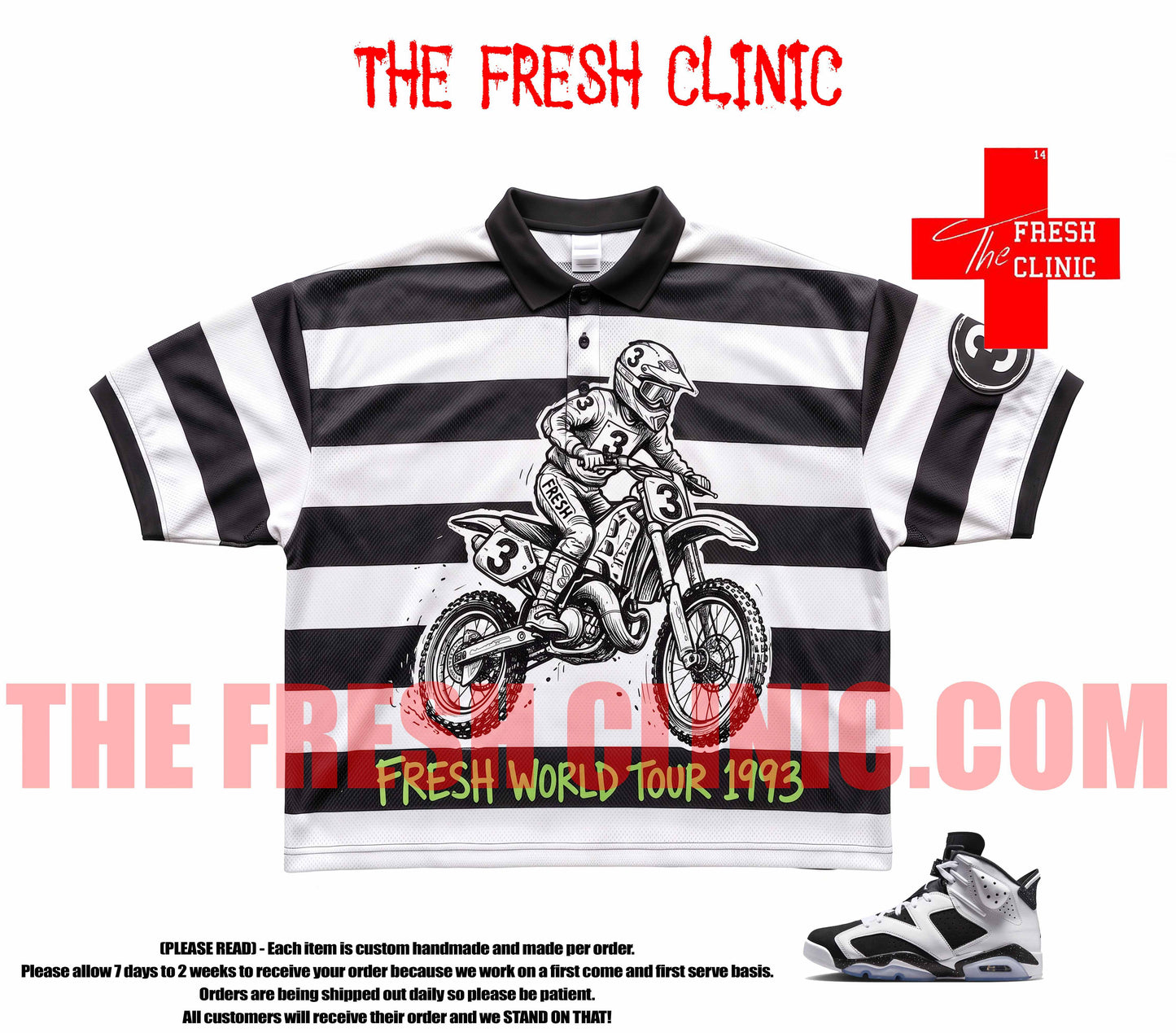Jordan 6 Oreo - FRESH WORLD TOUR -  Boxy Polo