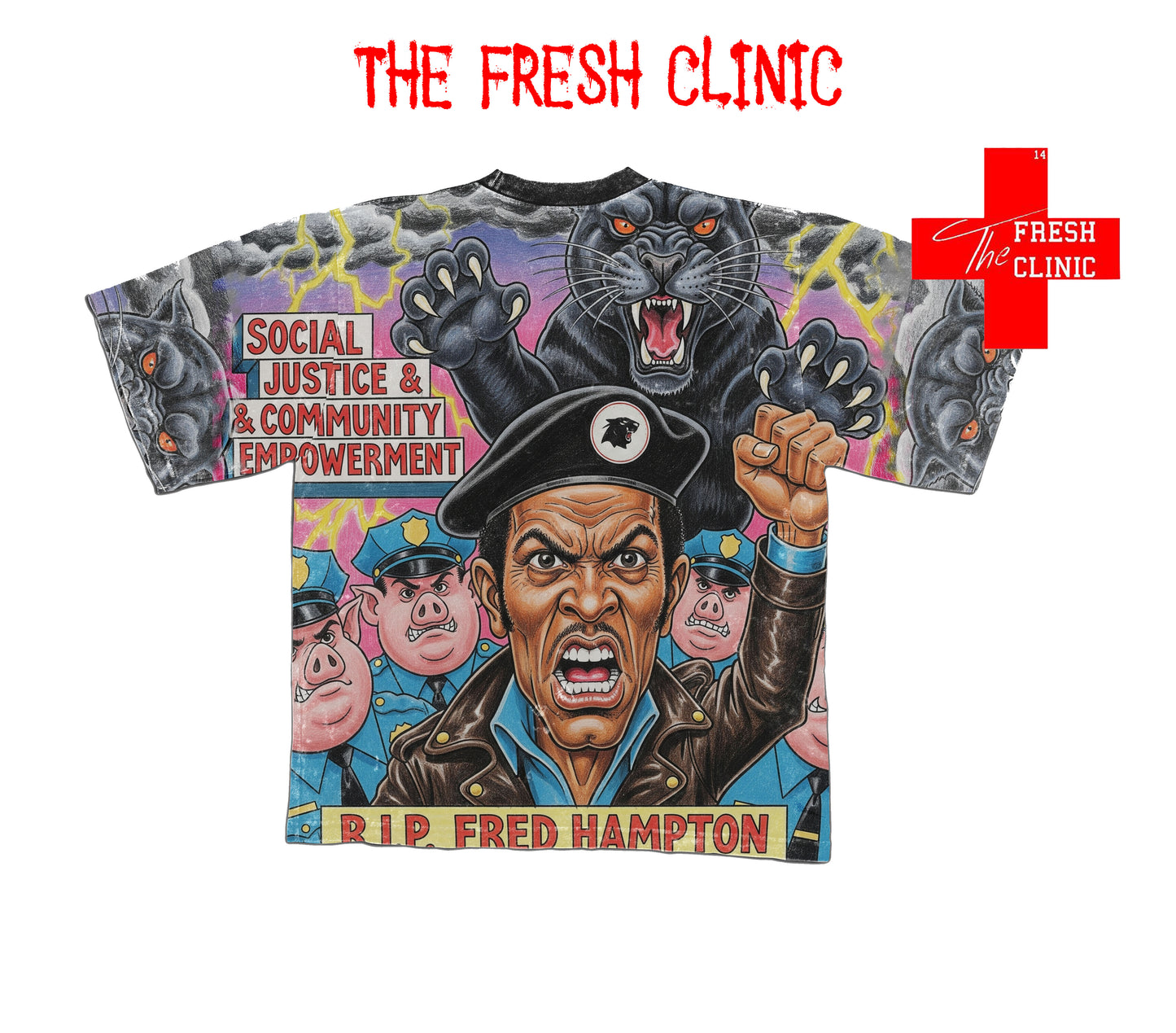 Social Justice - Fred Hampton Tee - Oversized Boxy Tee