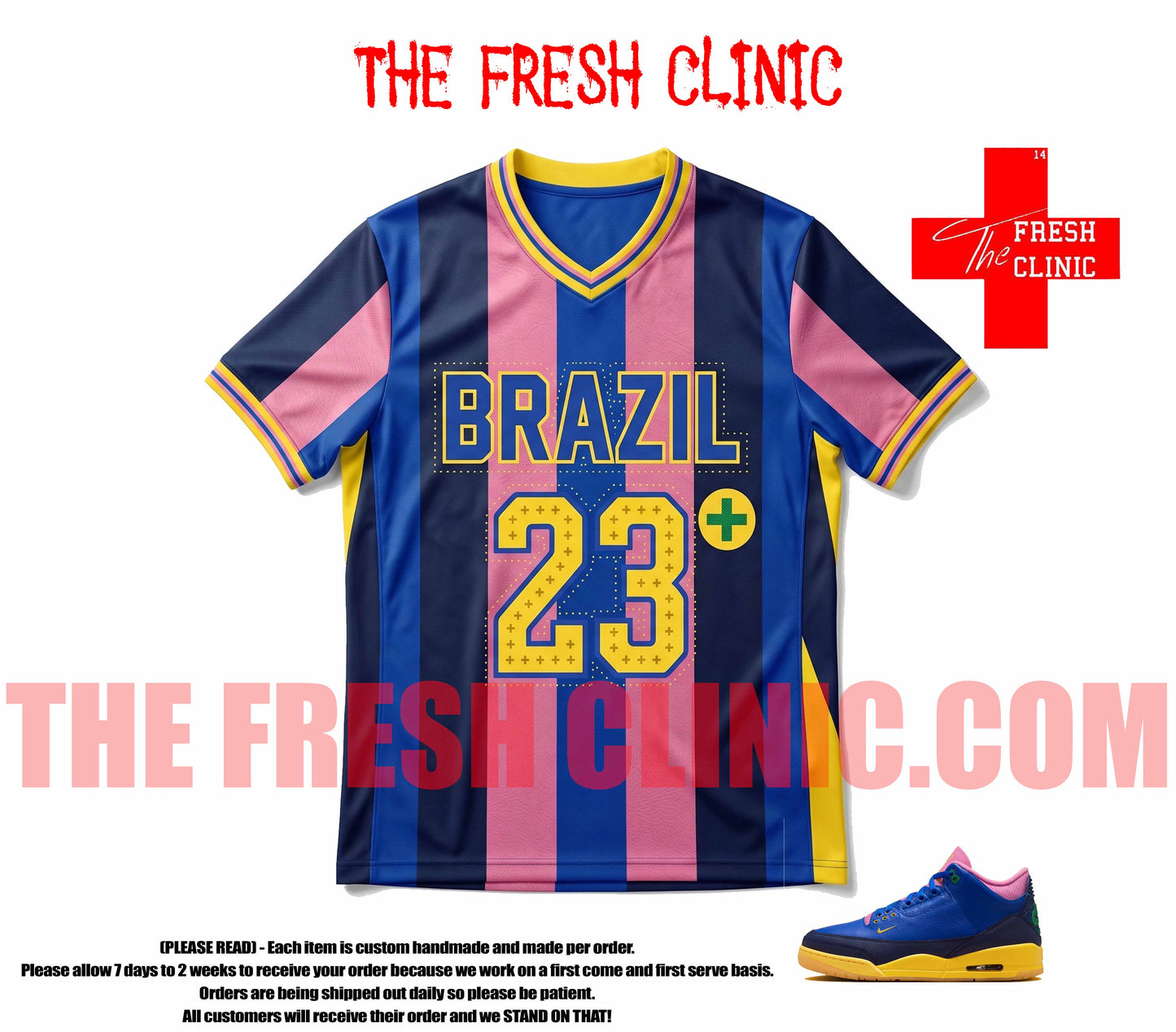 Jordan 3 Brazil Custom Soccer Jersey