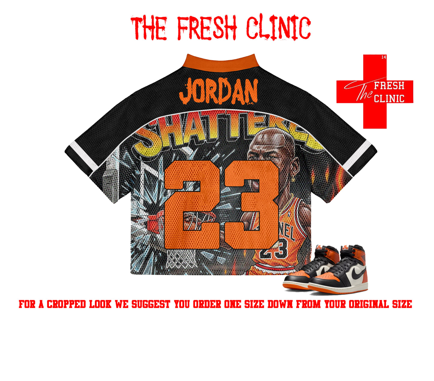 Jordan 1 Shattered Backboard - Game Over - Football Jersey & Flared Sweatpants