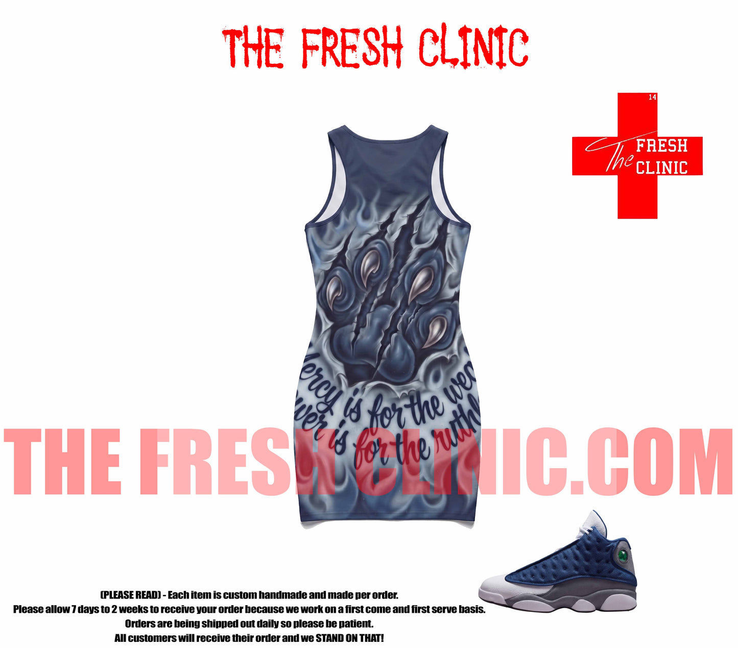 Jordan 13 Flint - Untamed Ambitions - Custom Dress