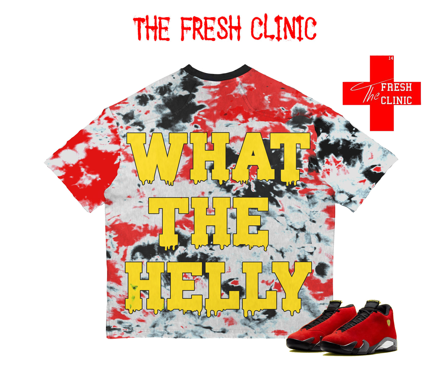 Jordan 14 Ferrari - WHAT THE HELLY - Oversized Boxy Tee